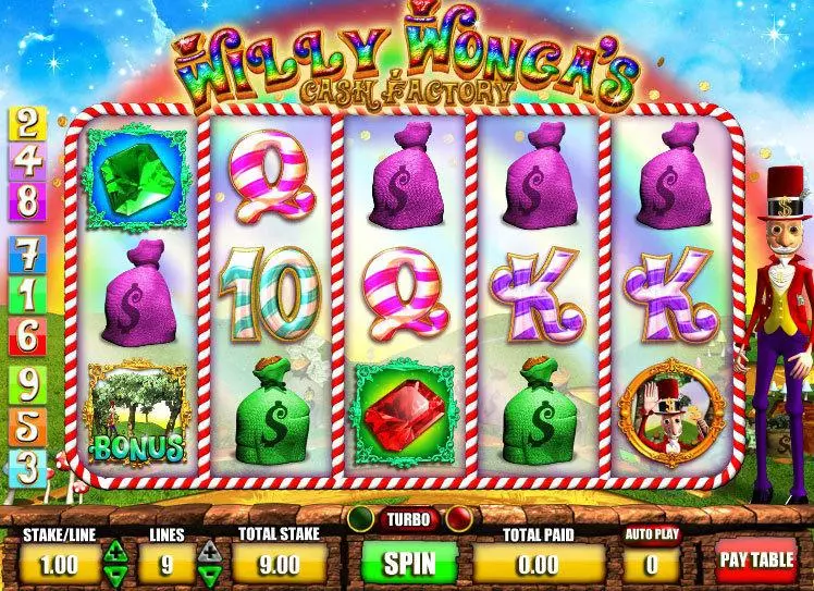 Willy Wonga's Cash Factory Slots made by Mazooma - Main Screen Reels