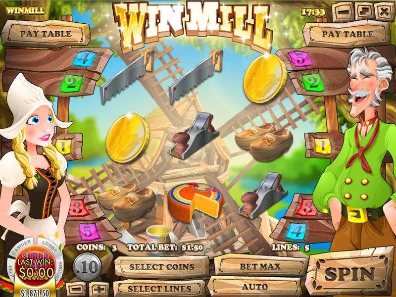 Win Mill Slots made by Rival - Main Screen Reels