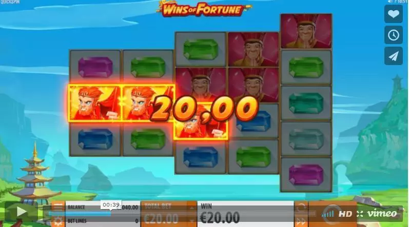 Wins of Fortune Slots made by Quickspin - Main Screen Reels