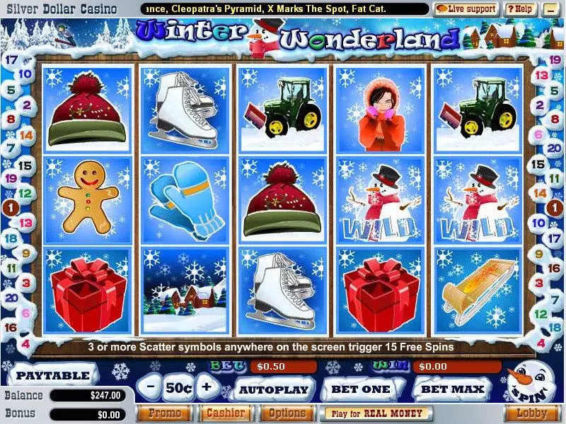 Winter Wonderland Slots made by WGS Technology - Main Screen Reels