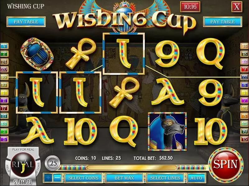 Wishing Cup Slots made by Rival - Main Screen Reels