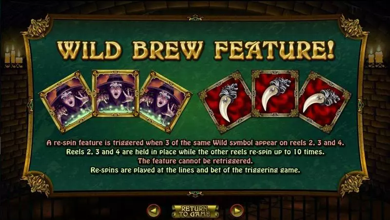 Witch's Brew Slots made by RTG - Info and Rules