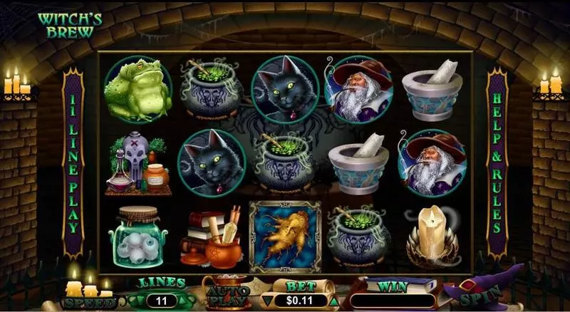 Witch's Brew Slots made by RTG - Main Screen Reels