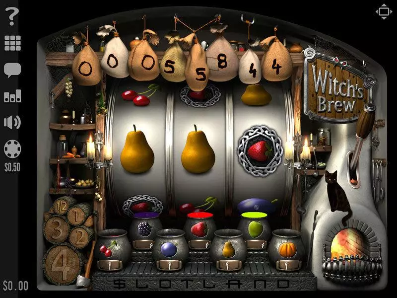 Witch's Brew Slots made by Slotland Software - Main Screen Reels