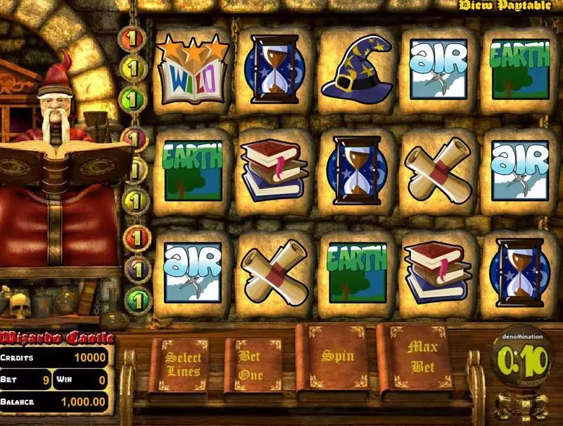 Wizards Castle Slots made by BetSoft - Introduction Screen