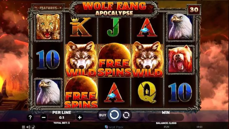 Wolf Fang – Apocalypse Slots made by Spinomenal - Main Screen Reels