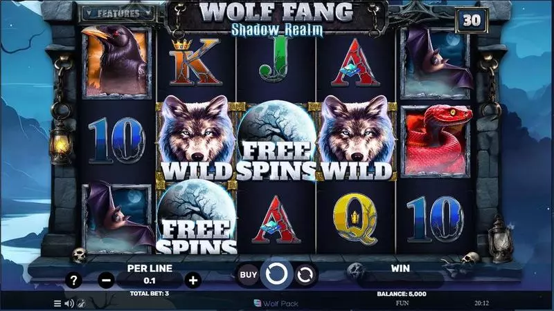 Wolf Fang – Shadow Realm Slots made by Spinomenal - Main Screen Reels