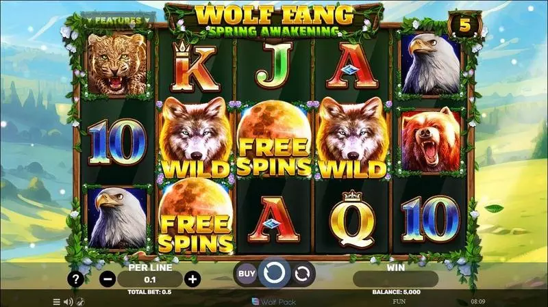 Wolf Fang – Spring Awakening Slots made by Spinomenal - Main Screen Reels