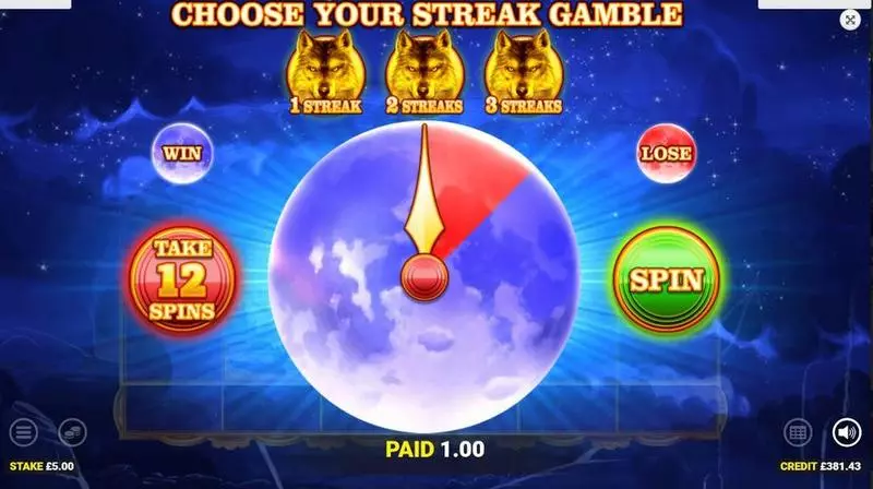 Wolf Legend Spin Boost Slots made by Blueprint Gaming - Introduction Screen