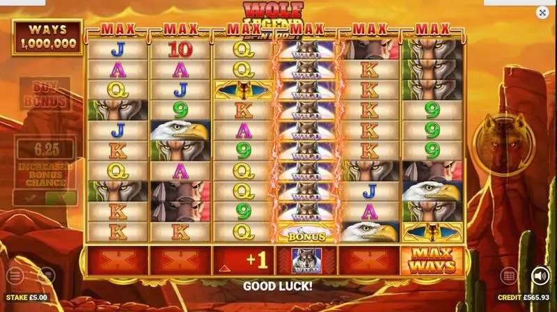 Wolf Legend Spin Boost Slots made by Blueprint Gaming - Main Screen Reels