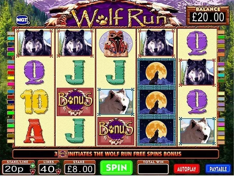 Wolf Run Slots made by IGT - Introduction Screen