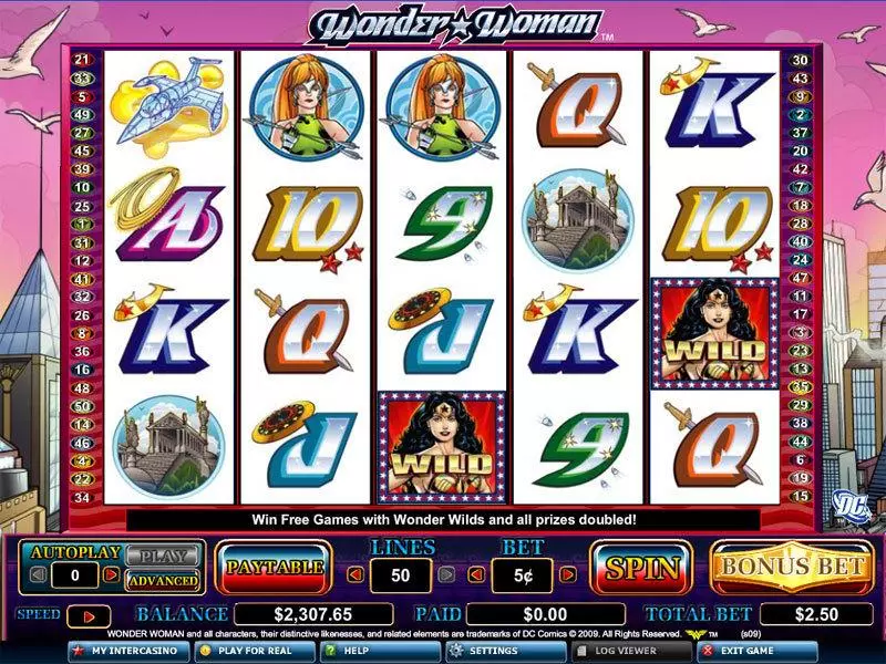 Wonder Woman Slots made by Amaya - Main Screen Reels