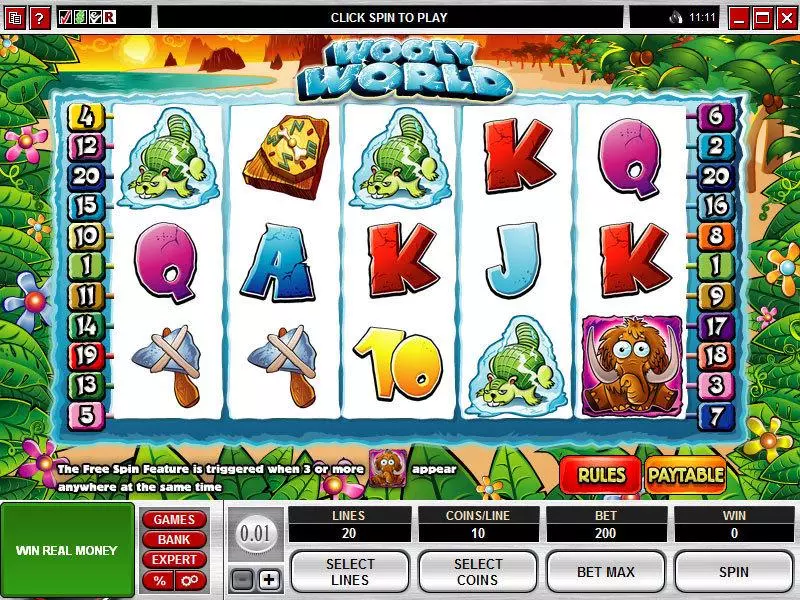 Wooly World Slots made by Microgaming - Main Screen Reels