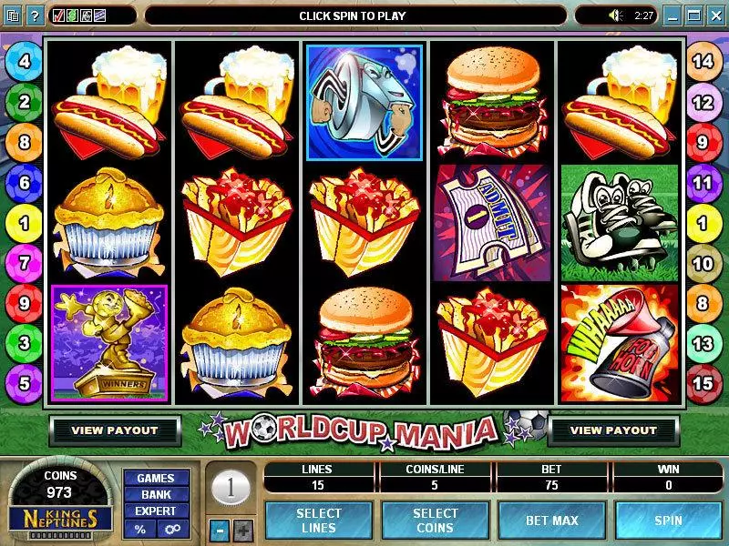 Worldcup Mania Slots made by Microgaming - Main Screen Reels