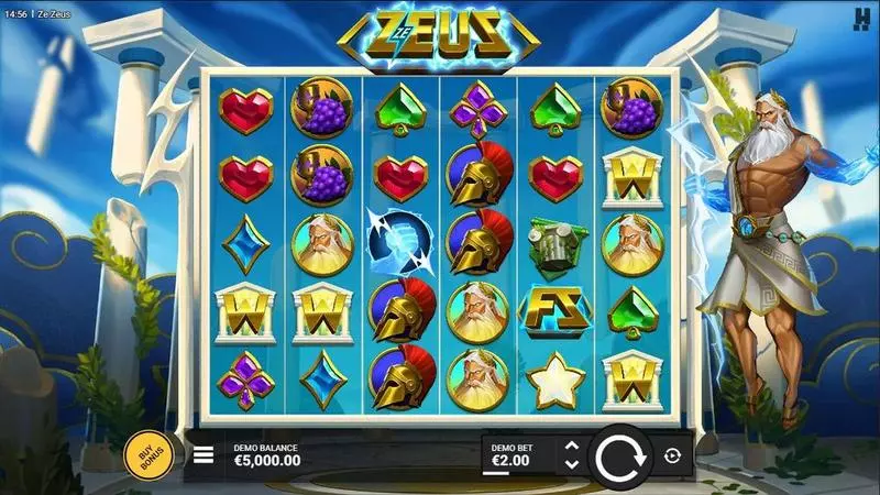 ZE ZEUS Slots made by Hacksaw Gaming - Main Screen Reels