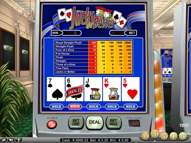 Classic Jacks or Better Poker made by NetEnt - Introduction Screen