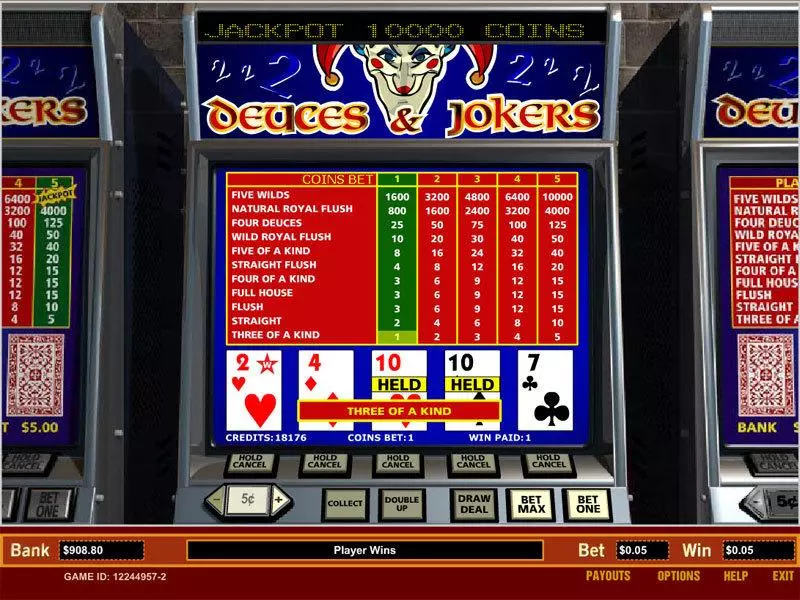 Deuces and Jokers Poker made by Parlay - Introduction Screen