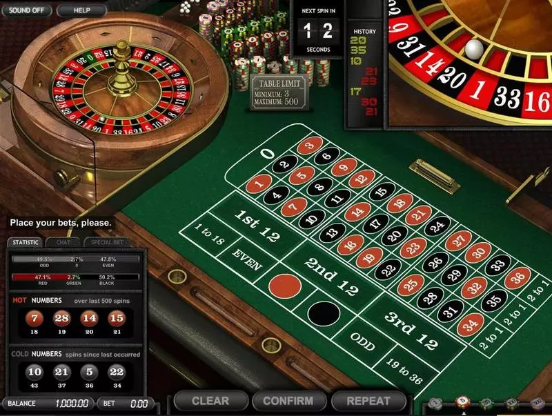 Cold Numbers Roulette Online